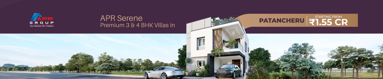 APR Serene Premium 3 and 4 BHK Villas in Patancheru Starting from Rs 1.55 Cr