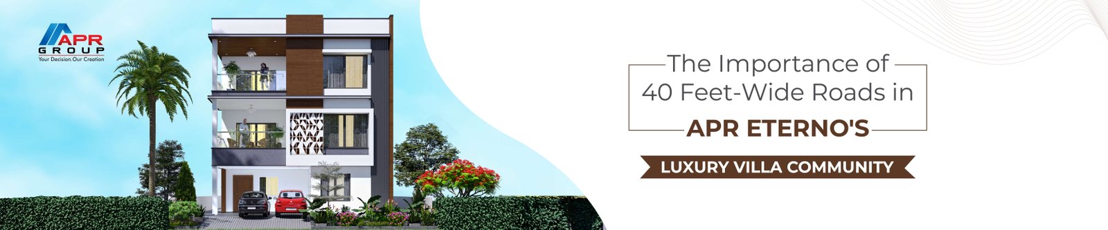 40 Feet-Wide Roads in APR Eterno Luxury Villa Community in Kollur