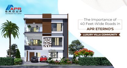 40 Feet-Wide Roads in APR Eterno Luxury Villa Community in Kollur